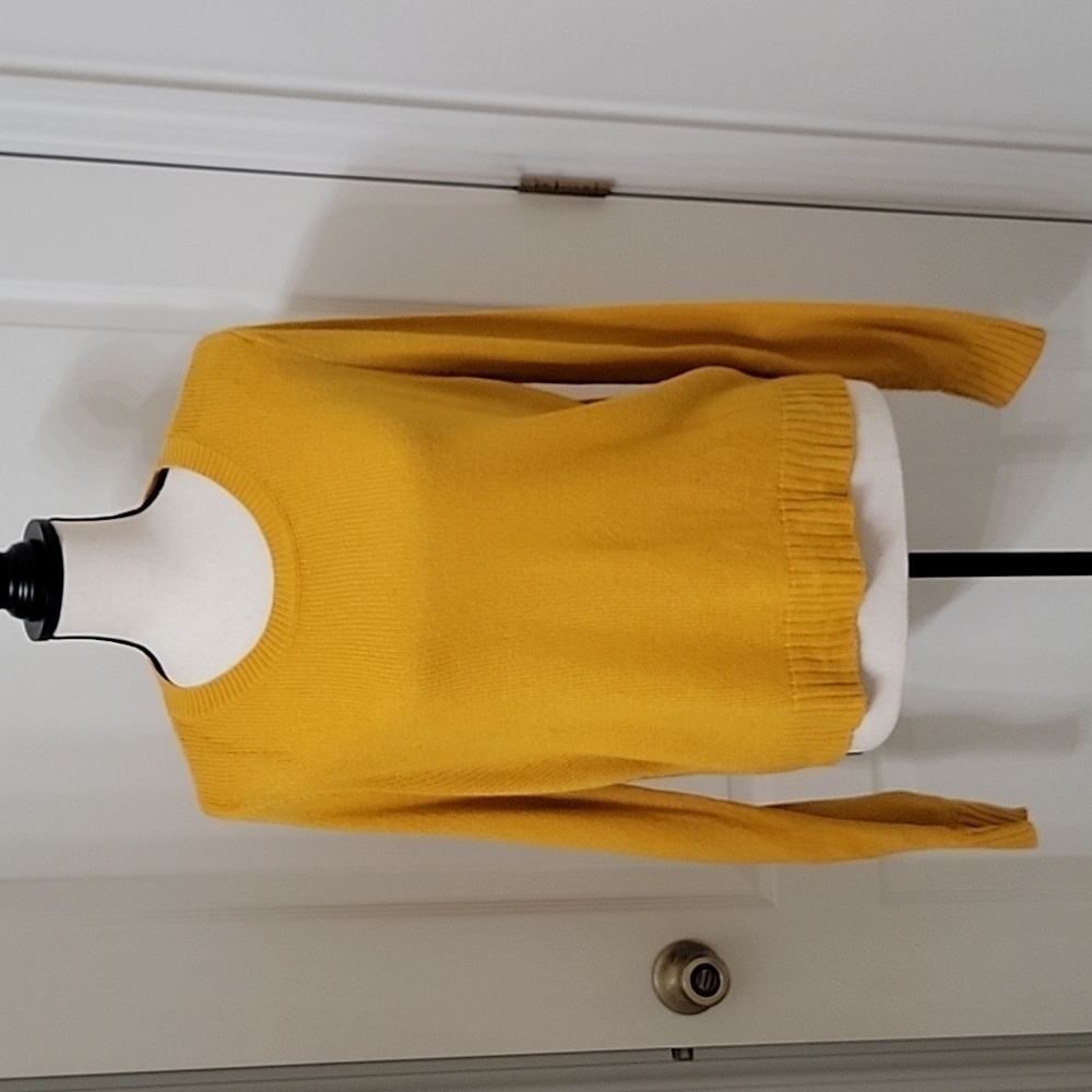 Divided Size M Marigold Colored Long Sleeve Boxy Sweater, Gently Used Condition